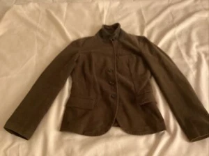 J Crew Women’s Retro Hipster Brown Button Down Cotton Long Sleeves Blazer Sz S - Picture 1 of 11