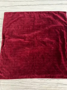 Ralph Lauren Home Socialite Rojo Rayas Terciopelo Euro Almohada Falsa Hecha en EE. UU. - Imagen 1 de 8