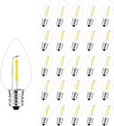 25-Pack C7 LED Replacement Night Light Bulb, Clear Glass,for Salt Lamp