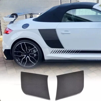 For Audi TT TTS TTRS 2Door 15-18 REAL Carbon Fiber Side Door Blades Fender Trims Foto 1 de 4