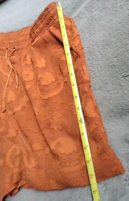 Pantalones Cortos Lane Bryant Mujer Talla Grande 14/16 Color Cobre Forrado Sedoso Cintura Elástica Foto 1 de 4