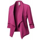 Women's Casual Slim Ol Suit Blazer Jacket Coat Tops Outwear 3/4 Sleeve Cardigan