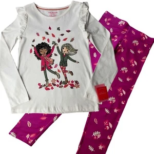 Girl's Sequin Graphic T-Shirt & legging Two Piece Set Size 7-8 Multicolor New - Picture 1 of 12
