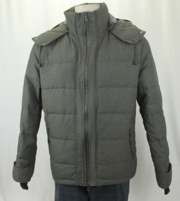 SAKS FIFTH AVENUE MEN'S GRAY 90% GOOSE DOWN PUFFER WINTER COAT SIZE M VGC! Foto 1 de 4