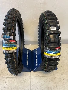 DUNLOP TIRE SET - Geomax MX34 - Front 80/100-21 & Rear - 120/80-19 YAMAHA HONDA - Picture 1 of 11
