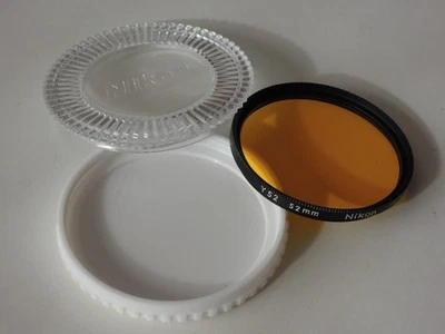 Nikon  52mm Yellow Y52 Filter, excellent condition with case. - Image 1 of 4
