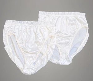 Bragas de colección Hanes Her Way elásticas satinadas corte alto para mujer 7 encaje blanco (2) - Imagen 1 de 9