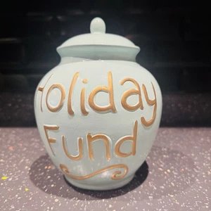 Holiday Fund Ceramic Money Saving Jar Novelty Money Coin Saving Jar Bank Gift - Picture 1 of 5