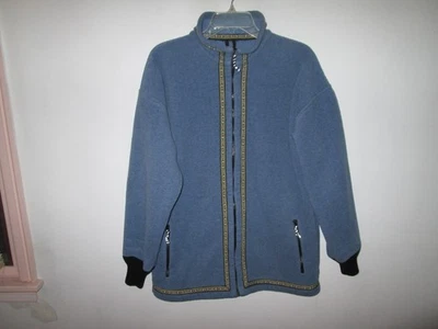Vtg Schurke WINTERGREEN Blue Polartec Fleece Full-Zip Jacket Size L *USA MADE - Image 1 of 4