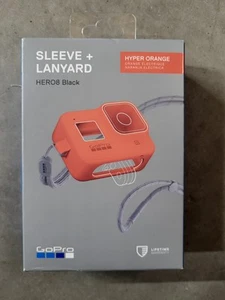 GoPro Custodia e Cordino per Fotocamera HERO8 Nero Silicone Arancione - Foto 1 di 2