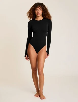 Commando Women's Ballet Long Sleeve Bodysuit with Thumbholes - Black - Image 1 of 4