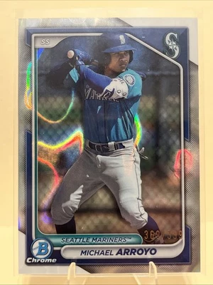 2024 Bowman - Chrome Prospects Michael Arroyo #BCP-97 Lava Refractor /399 (RC) - Image 1 of 2