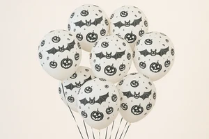 10pcs Spooky Halloween 12" Latex Balloon - Picture 1 of 2