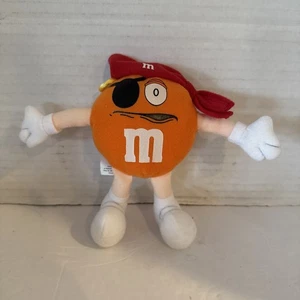 Vintage 2003 Galerie Halloween Orange M&M Dressed as Pirate Wire Plush  - Picture 1 of 2