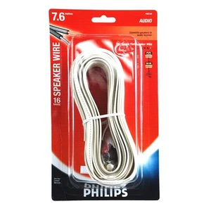 Philips 16 Gauge Flat Audio Speaker Wire PU52138 7.6M / 25FT - Multi Buy Sets - Picture 1 of 6