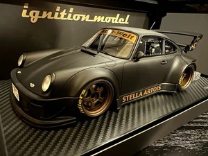 Modelo de encendido negro mate 1/18 IG3695 RWB 930 Porsche mundo RAUH CONCEPTO COMO NUEVO - Imagen 1 de 10