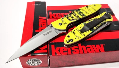 Navaja de Bolsillo KERSHAW USA KS1660 Abierta con Resorte Asistida Amarilla NO ME PISES NUEVA Foto 1 de 3