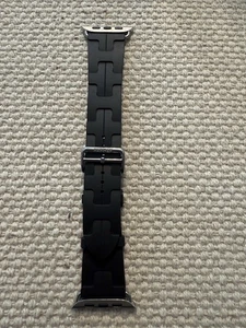 Hermes Apple Watch Band Deployment Single Tour Noir Black 45mm 42/44/45/46/49 - Photo 1 sur 5