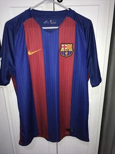 FCB BARCELONA Jersey NIKE DRI - FIT LARGE FUTBOL SPAIN Soccer AUTHENTIC 2016 - Foto 1 di 8