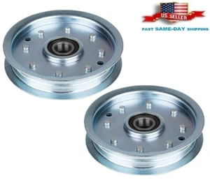 2 PCS For MTD Cub Cadet Craftsman 756-05042 956-05042 Flat Idler Pulley - Picture 1 of 7