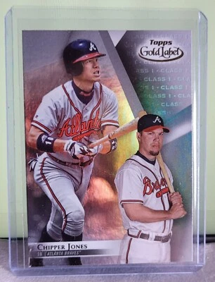 Chipper Jones Class 1 2018 Topps Gold Label Baseball MLB Card #8 - Image 1 of 2