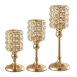 1PC Crystal Candle Holder Stand Decoration Candlestick Christmas Gift - Picture 1 of 10