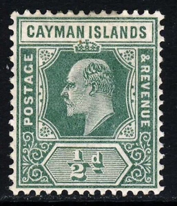 CAYMAN ISLANDS King Edward VII 1905 Half Penny Green Wmk Mult Crown CA SG 8 MINT - Picture 1 of 2