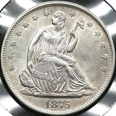 1875 SEATED LIBERTY HALF DOLLAR NICE COIN! #2860 - Image 1 of 2