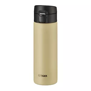 Water Bottle 480ml Mug Bottle One Touch Beige MKA-K048CK - Picture 1 of 6