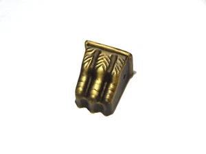 Claw Foot Cap For Duncan Phyfe Style Table Leg Stamped Brass New Antique Finish - Picture 1 of 6