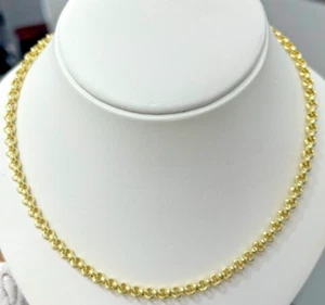 BRAND NEW Solid 14k Yellow Gold Cable Chain 20.2 Grams 23" Long 5.3 mm Necklace - Picture 1 of 4