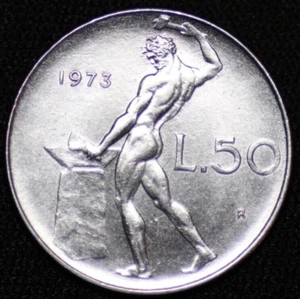 ITALY ~ 1973 ~ 50 Lire ~ BU World Coin ☘️ W-#327 ☘️ - Picture 1 of 2