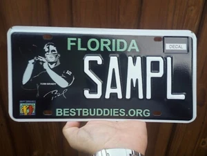 FLORIDA License Plate Tom Brady Best Buddies Tampa Bay Buccaneers. Patriots - Picture 1 of 3