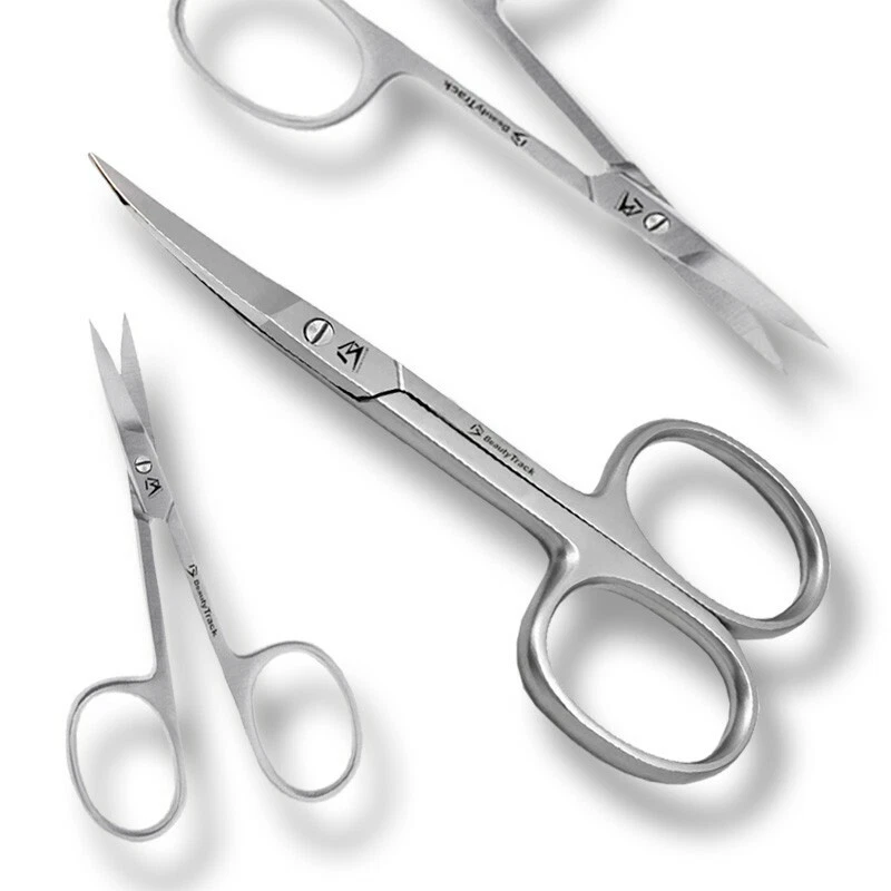 Professional Finger Toe Nail Scissors Curved Arrow Point Steel Manicure Cuticle - Image 1 of 4