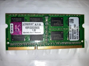 KVR1333D3S9/2G GENUINE KINGSTON LAPTOP MEMORY 2GB DDR3 PC3-10600 (CA61) - Picture 1 of 2