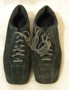 Women's Wanted Brand Blue Gray Leather "Zoom" Size 8.5 M Sneakers Shoes Lace Ups - Picture 1 of 5