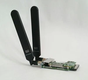 x2 Cisco 4G-LTE-ANTM-D Antennas & Sierra Wireless AirPrime MC7304 4G Wireless... - Picture 1 of 6