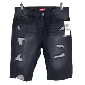 $49 GUESS boys distressed denim shorts size 18 adjustable waist 100% cotton - Picture 1 of 6