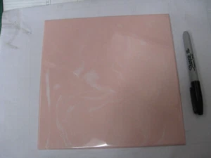 8,5 Zoll ROSA Marmor Kunststoff FLIESE Mid Cent Skulpturiert Schönheit Viro Glas Küche Bad - Bild 1 von 4
