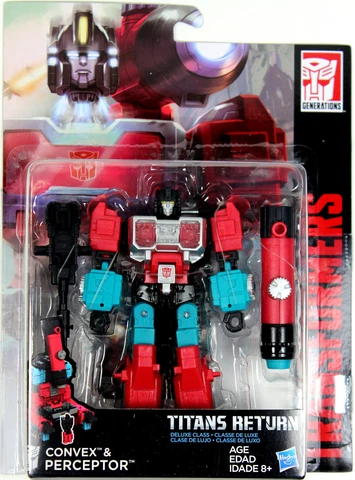 Transformers: Titans Return ~ PERCEPTOR & CONVEX ACTION FIGURES ~ Deluxe Class Cover