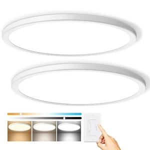 Slim 3200LM 12Inch LED Ceiling Lights Flush Mount Dimmable 3000K 4500K 6000K CCT - Picture 1 of 7