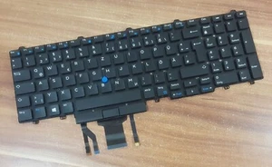 Beleuchtete Tastatur Mouse Stick QWERTZ Deutsch 02R2P6 E5570 E5590 3510 7520 uvm - Afbeelding 1 van 4