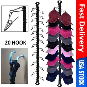 Storage Chain Baseball Cap Organizer hat Rack, hold 20 Cap, Wall / Ceiling Mount - Picture 1 of 5