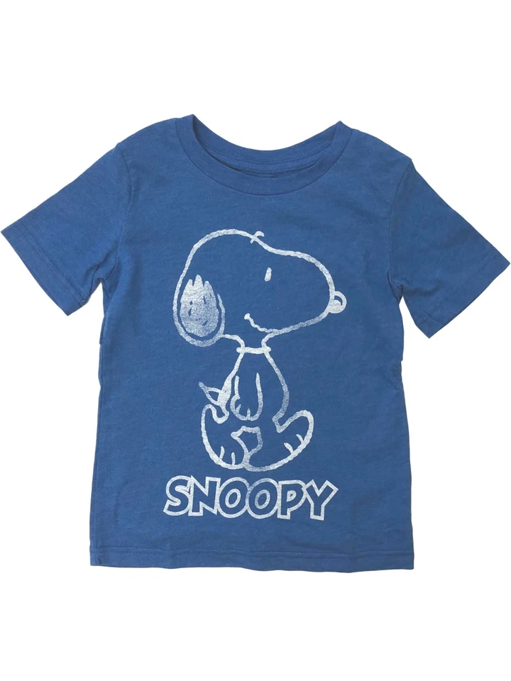 Peanuts Boys Blue Short Sleeve Snoopy Puppy Dog Tee Shirt T-Shirt - Image 1 of 1