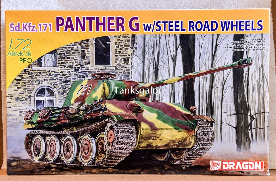 Dragon Models 7339 1/72 Sd.Kfz. 171 Panther G w/Steel Road Wheels NEW Sealed Box - Image 1 of 1