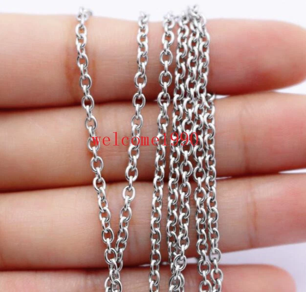 Hallazgos de joyería de 2/3/4,3 mm de acero inoxidable cadena redonda lisa marca hágalo usted mismo Foto 1 de 1