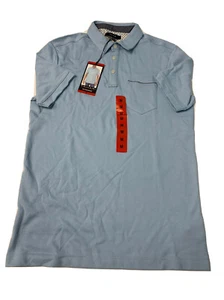 Tahari Polo CLOUD Blue Medium Collared Mens Shirt NEW Pocket (Pulled Thread) - Picture 1 of 12