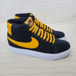 Nike Mens SB Zoom Blazer Mid 'Black University Gold' 864349 009 Size 4 NEW - Picture 1 of 11