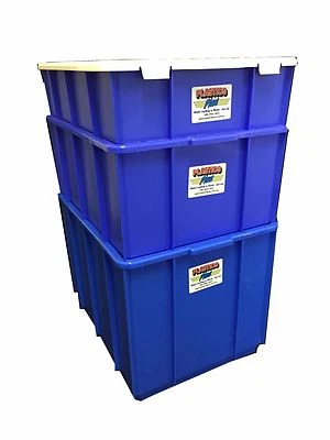 PLASTIC STORAGE/STACKING BOXES- 3 SIZES AVAILABLE (LID SOLD SEPARATELY) - image 1 of 4