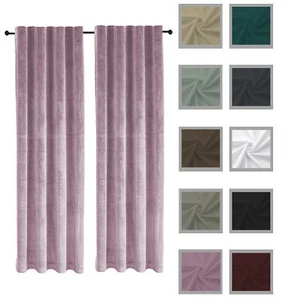 Juego de 2 cortinas rizadas oscurecimiento 300x245 cm terciopelo suave opaco Gardin - Imagen 1 de 62
